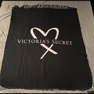 Victoria's Secret Black and Pink Heart Throw